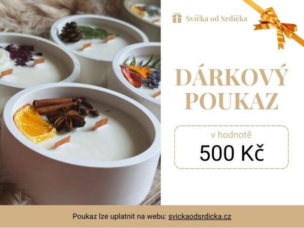Dárkový poukaz v hodnotě 500 Kč