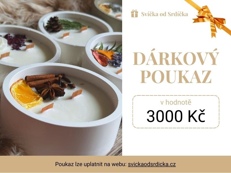 Dárkový poukaz v hodnotě 3000 Kč