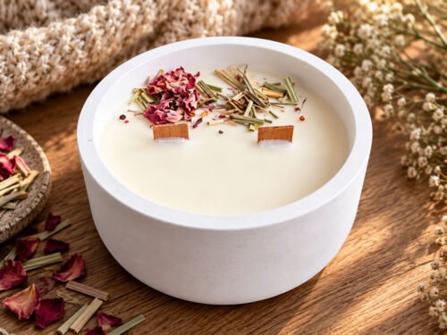 Sójová svíčka – Růže v trávě