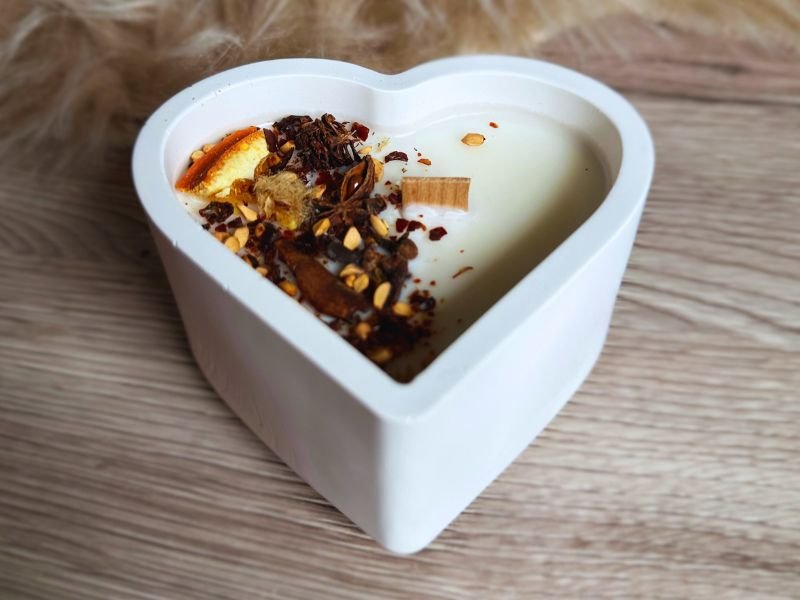 Sójová svíčka – Srdce Vánoční harmonie