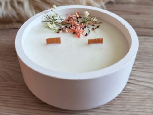 Sójová svíčka v betonu – Jarní probuzení