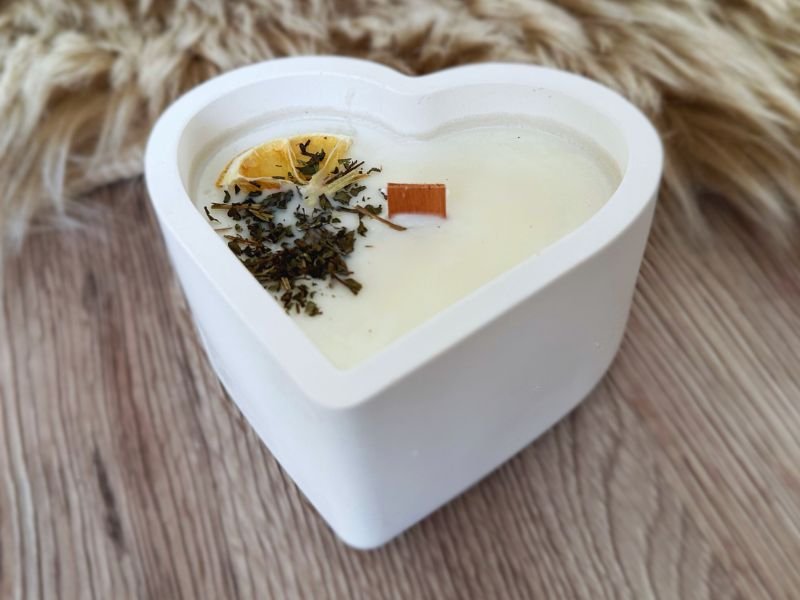 Sójová svíčka – Srdce Mátové uvolnění
