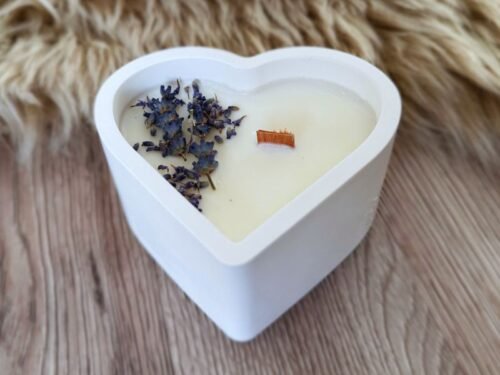 Sójová svíčka – Srdce Levandule