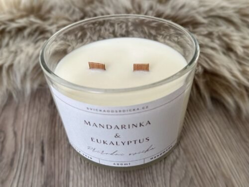Sójová svíčka ve skle – Mandarinka s Eukalyptem